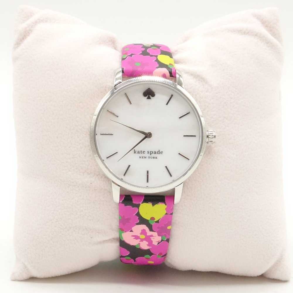 NWT KATE SPADE Floral Metro Watch Leather Band